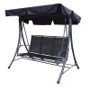 Royalcraft Metal Garden Sorrento Black 3 Seat Swing Hammock