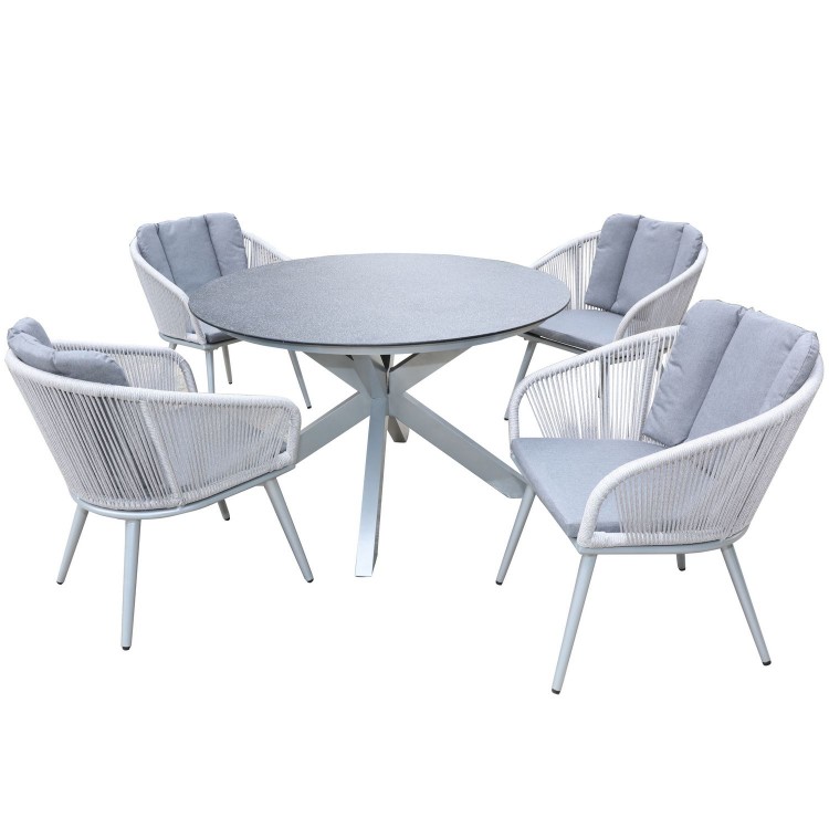 Royalcraft Garden Furniture Aspen 4 Seater Round Dining Set