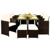 Royalcraft Garden Furniture Cannes Brown 10 Seater Cube Set