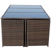 Royalcraft Garden Furniture Cannes Brown 10 Seater Cube Set