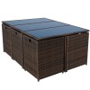 Royalcraft Garden Furniture Cannes Brown 10 Seater Cube Set