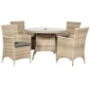 Royalcraft Garden Furniture Lisbon Rattan 4 Seater Round Carver Dining Set