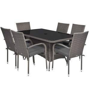 Royalcraft Garden Furniture Malaga 6 Seat Rectangular Dining Set