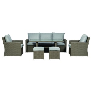 Royalcraft Garden Furniture Paris 7 Seater Deluxe Sofa Dining Set