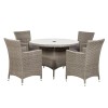 Royalcraft Garden Furniture Paris Rattan 4 Seater Carver Dining Set