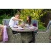 Royalcraft Garden Wentworth Rattan 4 Seater Round Highback Comfort Dining Set