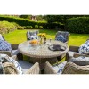 Royalcraft Wentworth Rattan 6 Seater Round Highback Comfort Dining Set