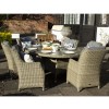 Royalcraft Garden Wentworth Rattan 6 Seater Oval Highback Comfort Dining Set