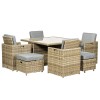 Royalcraft Garden Furniture Wentworth Rattan 8 Seat Cube Dining Set