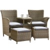 Royalcraft Garden Wentworth Rattan Companion Set With Footstools