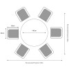 Royalcraft Wentworth Garden Furniture Rattan 6 Seat Round Carver Dining Set