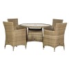 Royalcraft Garden Furniture Wentworth 4 Seat Round Carver Dining Set