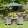 Royalcraft Garden Furniture Wentworth 4 Seat Round Carver Dining Set