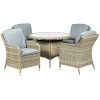 Royalcraft Garden Furniture Wentworth 4 Seater Round Imperial Dining Set