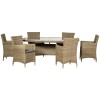 Royalcraft Garden Furniture Wentworth Rattan 6 Seat Oval Carver Dining Set