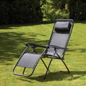 Royalcraft Metal Garden Furniture Black Zero Gravity Relaxer