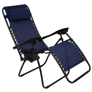 Royalcraft Metal Garden Furniture Blue Zero Gravity Relaxer Pair