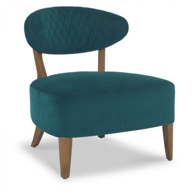 Bentley Designs Margot Crimson Velvet Fabric Casual Chair