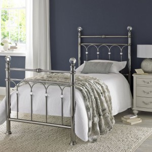 Bentley Designs Krystal Metal Furniture Antique Nickel 3ft 90cm Single Bedstead Bentley Designs Krystal Metal Furniture Antique Nickel 3ft 90cm Single Bedstead