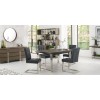 Bentley Designs Tivoli Dark Oak Furniture Uph Cantilever Chair Pair 4201-09UC-VGU