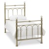 Bentley Designs Krystal Metal Furniture Champagne Brass 3ft Singe Bedstead