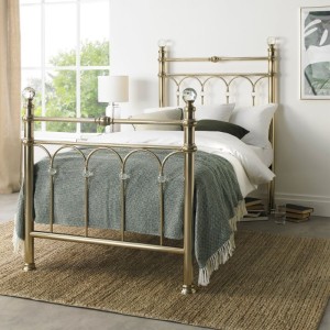 Bentley Designs Krystal Metal Furniture Champagne Brass 3ft Singe Bedstead Bentley Designs Krystal Metal Furniture Champagne Brass 3ft Singe Bedstead
