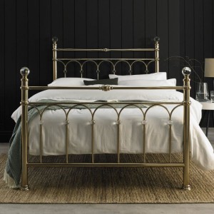 Bentley Designs Krystal Metal Furniture Champagne Brass 5ft King Size Bedstead Bentley Designs Krystal Metal Furniture Champagne Brass 5ft King Size Bedstead