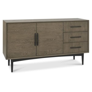 Vintage Weathered Oak Dining Furniture Wide Sideboard