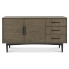 Bentley Designs Vintage Weathered Oak & Peppercorn Wide 2 Door 3 Drawer Sideboard