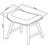 Vintage Weathered Oak Dining Furniture Dark Grey Fabric Footstool 9135-09UCPFS-DGY