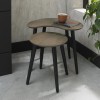 Bentley Designs Vintage Weathered Oak & Peppercorn Nest of Lamp Tables