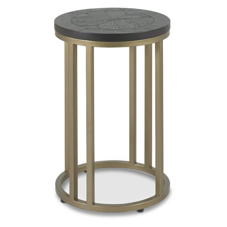 Bentley Designs Chevron Peppercorn Ash Side Table