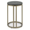 Bentley Designs Chevron Peppercorn Ash Side Table