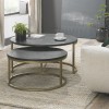 Bentley Designs Chevron Peppercorn Ash Furniture Nest Of Coffee Tables