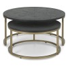 Bentley Designs Chevron Peppercorn Ash Furniture Nest Of Coffee Tables