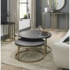 Bentley Designs Chevron Peppercorn Ash Furniture Nest Of Coffee Tables