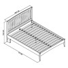 Whitby Scandi Oak Furniture King Size Grey 150cm Low End Footend Bedstead - PRE ORDER