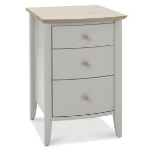 Whitby Scandi Oak Furniture Grey 3 Drawer Nightstand Whitby Scandi Oak Furniture Grey 3 Drawer Nightstand