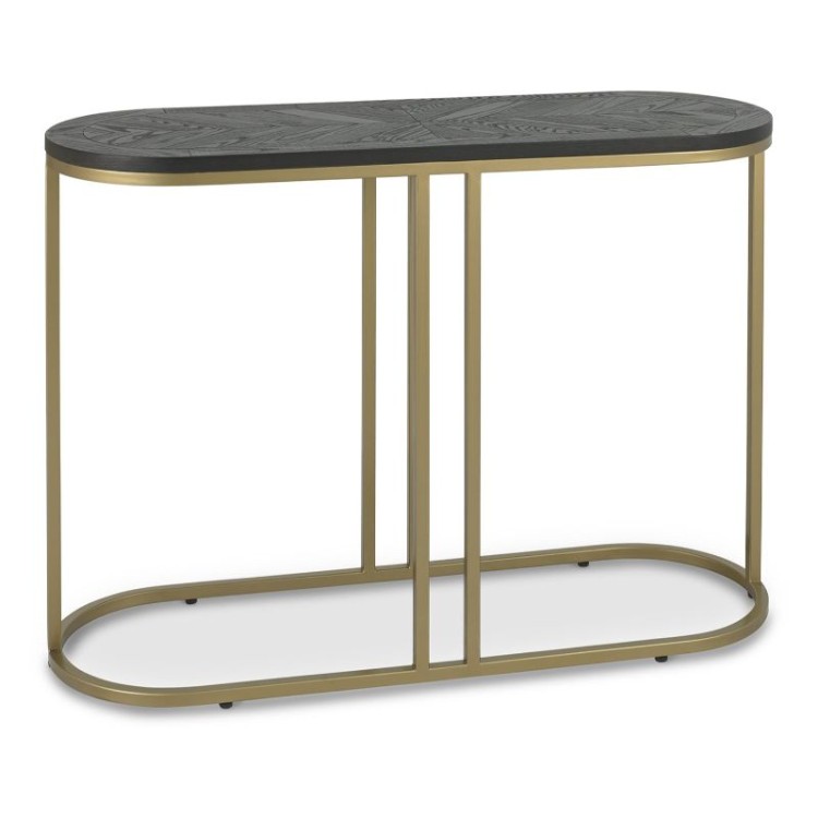 Bentley Designs Chevron Peppercorn Ash Console Table