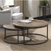 Chevron Weathered Ash Furniture Coffee Nest Of Tables