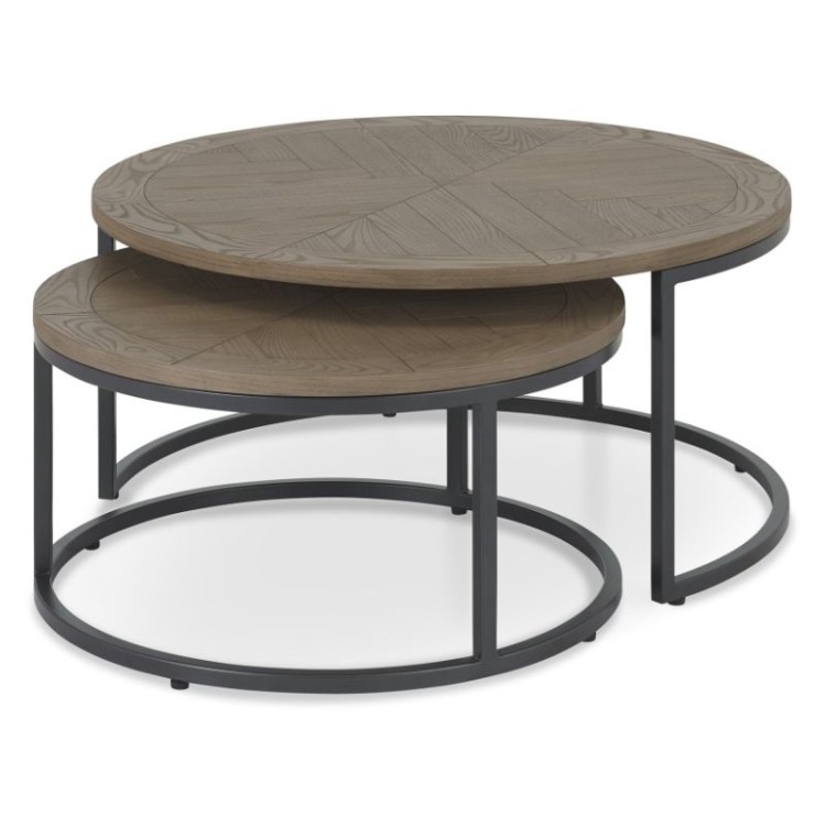Chevron Weathered Ash Furniture Coffee Nest Of Tables