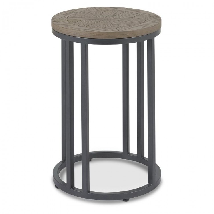 Chevron Weathered Ash Furniture Side Table