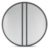 Bentley Designs Chevron Weathered Ash Furniture Round Wall Mirror