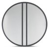 Bentley Designs Chevron Weathered Ash Furniture Round Wall Mirror