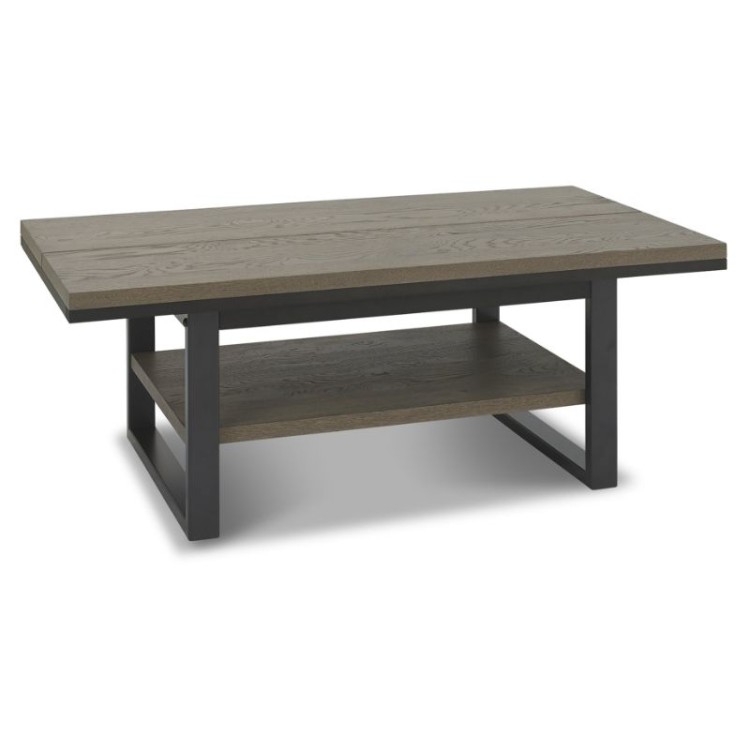 Tivoli Weathered Oak Furniture Coffee Table with Shelf