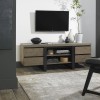 Tivoli Weathered Oak Furniture Wide Entertainment Unit