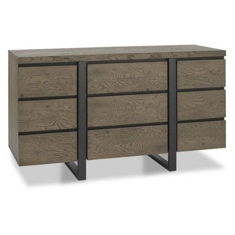 Tivoli Weathered Oak Furniture Narrow Sideboard