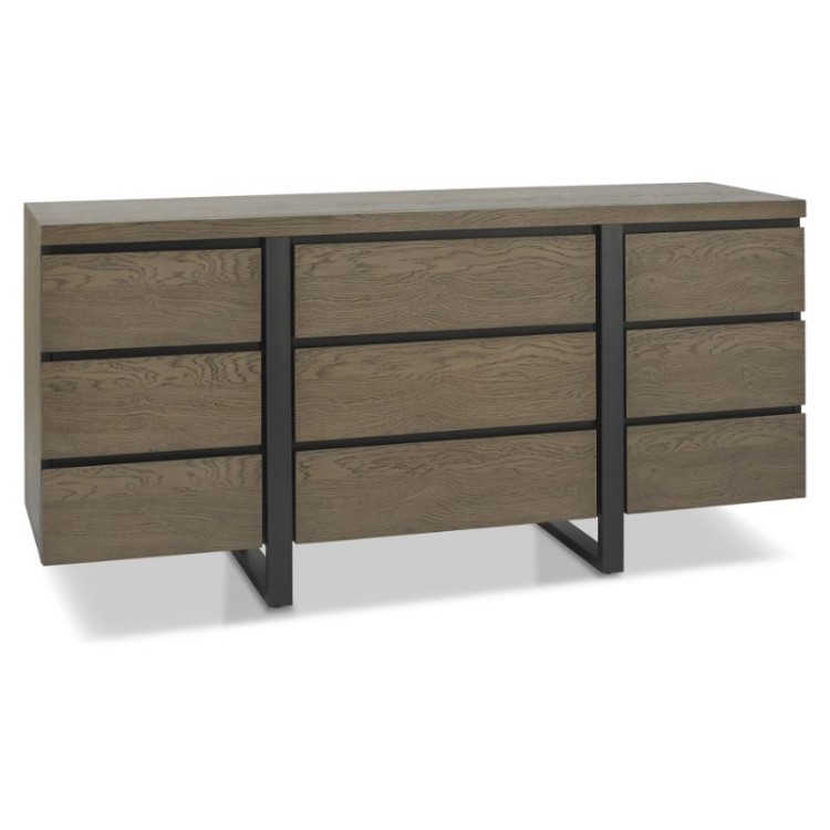 Tivoli Weathered Oak Furniture Wide Sideboard