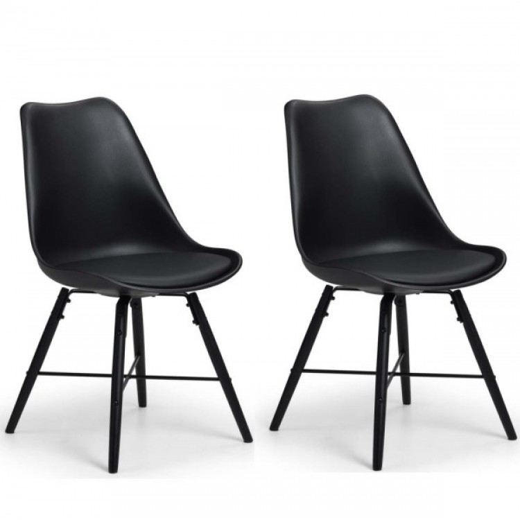 Julian Bowen Contemporary Furniture Tribeca Desk and Kari Black Faux Leather Chair