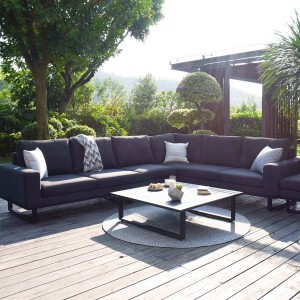 Maze Lounge Outdoor Fabric Ethos Charcoal Large Corner Group Sofa Set Maze Lounge Outdoor Fabric Ethos Charcoal Large Corner Group Sofa Set